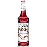 Monin - Cranberry Syrup, Tangy and Sweet Berry Flavor, Natural Flavors, Great for Margaritas, Cocktails, Hot and Cold Berry T