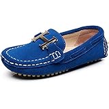 Shenn Boys' Cute Flat Suede Loafers Shoes