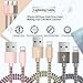 Charger Cable Compatible with Phone, Charger Cord 3Pack 5ft/1.5M Nylon Braided Charging Cord Compatible with Phone X/8/7/7 Plus/6/6S,Pad and Pod (Rose Gold Grey)