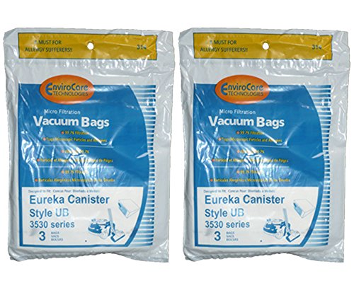 6 Eureka UB Ultra Boss Alergy canister Vacuum Bag, Ultra Boss Vacuum Cleaners, 61240-12, 3530A