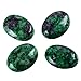 2pcs AAA Natural Red Emerald Oval Cabochon Flatback Semi-precious Gemstone Cabochons 18x13mm #GO6-G