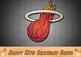 Miami Heat Basketball Edible Image Cake Topper