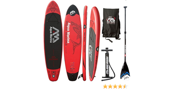Aqua Marina Monster SUP hinchable Stand Up Paddle carbon Fibra de vidrio REMO