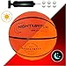 NIGHTMATCH Light Up LED Basketball - Official Size 7 - Extra Pump and Batteries - Glow in The Dark Basketball with Spare Batteries - Glow Basketball with 2 Bright LEDs for Teen Boys and Girls