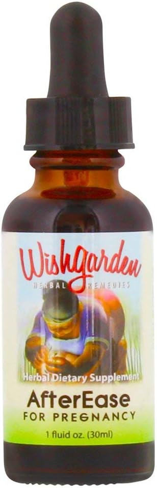 WishGarden Herbs AfterEase Tincture - Postpartum Contraction Drops for After Birth Pain Relief with Cramp Bark and Organic Black Haw, After Birth Essentials for Mom, 1 Ounce: Health & Personal Care