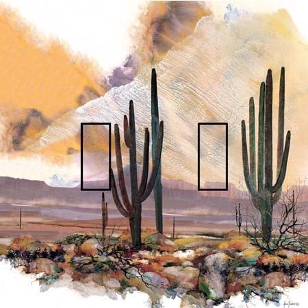 Sonoran Sentinel Double Toggle SwitchStix Peel and Stick Switch Plate Cover Décor