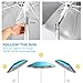 Ohuhu 8 FT Beach Umbrella, Patio Umbrella W/Tilt, Telescoping Pole, Screw Sand Anchor, Blue (Light Blue)