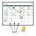 QEARLIZ - Magnetic Dry Erase Calendar for Refrigerator, Monthly Refrigerator Whiteboard Calendar, 3 Colored Magnetic Markers, 1 Eraser with Magnet for A Complete Set