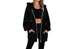 CHICZONE Women Zip Up Hoodies Long Sleeve Fall Hooded Sweatshirts Casual Jacket Coat with Pockets