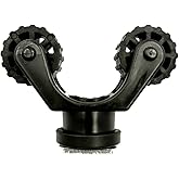 YakAttack RotoGrip Kayak Paddle Holder - Color Options | Secure & Low-Profile Paddle Holder | Track Mount Compatible with GearTrac, MightyMount, and Most Kayak Track Systems | Rail Mount Oar Grip