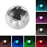 PiscatorZone Solar Power Floating Pool Light, LED Colorful Globe Night Lamp Ball for Swimming pool ,Garden Décor, Party Lantern, and Pond Path Landscape