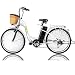 NAKTO Electric Bicycle Sporting Shimano 6 Speed Gear EBike with Removable 36V10A Lithium Battery,Charger and Lock(20"/26")