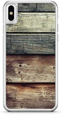 Apple Iphone X Transparent Edge Aged Old Barn Wood Multi Color