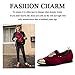 Men Genuine Leather Mens Metallic Textured Slip-on Glitter Loafers Shoes, Red/01, 12 US