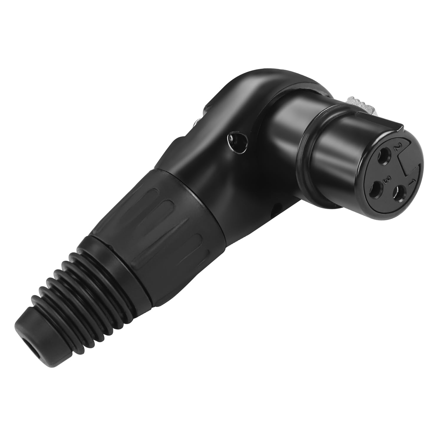 QIANRENON Adjustable 90° Angle XLR Solder Adapter Microphone socket 3Pin XLR Female Right Angle Audio Solder Connector,5 Position Multi Angle Adjustment XLR, for Speaker Cabinet Mixer Amplifier