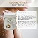 Biofinest Coconut Milk Body Scrub - with Dead Sea Salt, Almond Oil, Vitamin E- Best For Dry Skin/ Cellulite/ Stretch Marks/ Eczema / Acne (250g)