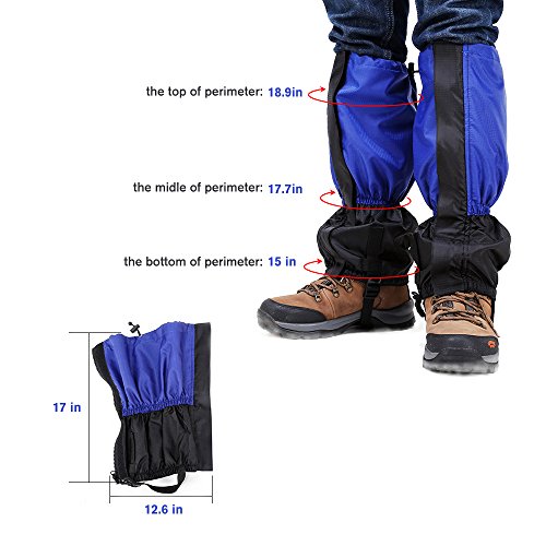 Geekper Snow Gaiters Hiking Camping Mountain Climbing Leg Gaiters Oxford Waterproof Dustproof Antiwater Leg Cover Breathable Anti-bite High Gaiters Leg Protection Guard Boot Guardian