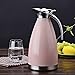 Sumerflos 68 Oz Stainless Steel Coffee Thermal Carafe/Double Walled Vacuum Thermos Insulated / 12 Hour Heat Retention / 2 Liters (Pink)