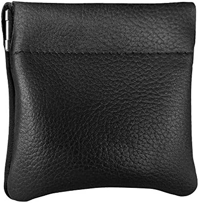 Nabob Leather Genuine Squeeze Coin Purse, Pouch Made IN