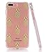 BAISRKE iPhone 7 Plus Case,iPhone 8 Plus Case with Pineapples Slim Shockproof Clear Pineapple Pattern Soft Flexible TPU Back Cover for iPhone 7 8 Plus - Gold Pineapple