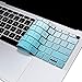 MOSISO Keyboard Cover Compatible with MacBook Air 13 inch 2019 2018 Release A1932 Retina Display with Touch ID, Waterproof Dust-Proof Protective Pattern Silicone Skin, Gradient Blue