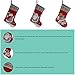 WEWILL Lovely Christmas Stockings Set of 3 Santa, Snowman, Reindeer, Xmas Character 3D Plush Linen Hanging Tag Knit Border for Family Kids