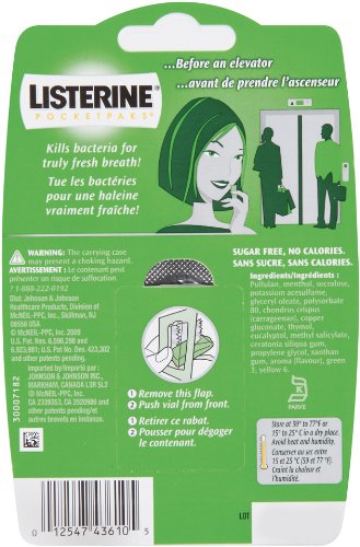 Listerine Freshburst Pocketpaks Breath Strips For Fresh Breath, 24-Strip Pack, 12 Pack