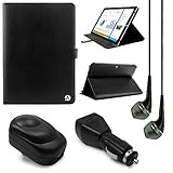 VanGoddy Arthur 10.8 to 12.3-inch Tablet Portfolio Case for Microsoft Surface Pro 4 & 3 with USB Wall & Car Charger & Black Headphones (Black)