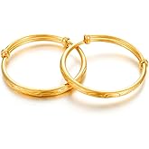 Ethlyn 2pcs/lot Baby Bracelet for infant Girls Boys 18K Gold Plated Kids Baby Expandable Adjustable Bangles &bracelets Birthday Christmas Gifts