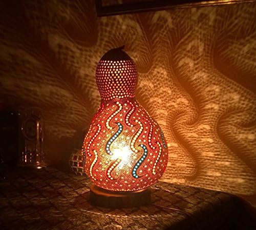 Handmade Decorative Gourd Lamp Unusual Christmas Gift Idea Women Men Adult Wife Husband Home Room Decor Aesthetic