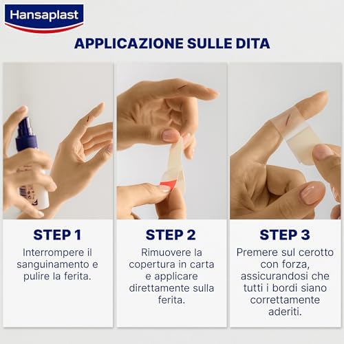 Hansaplast Second Skin Protection Cerotti Idrocolloidali S, Cerotti cicatrizzanti con capsula curativa per dita delle mani, Forte adesione, Sottili e flessibili, 1 confezione da 10 pezzi 1,9 x 6 cm