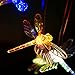 Clear Animal Solar Operated Mobile Wind Spinner Color Changing Wind Chime Light (dragonfly)