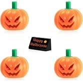 LEGO Halloween Minifigure Accessory - Pumpkin with Green Stem Jack O' Lantern 🎃 (4 Pack) With Halloween Display