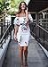 Floerns Women's Floral Ruffle Off Shoulder Party Sexy Bodycon Dress White S