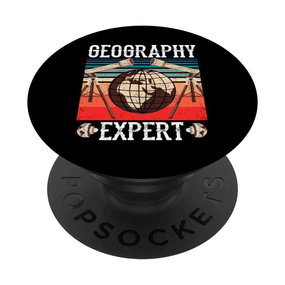 Geography Expert Teacher Geographic Student Geographer PopSockets Swappable PopGrip