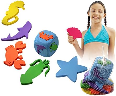 Pool Floats Fun Games , Soft Foam Toys , Swimming Pool Toys for Family Adults or Kids Party - Sea Animals Set by SAFSOF