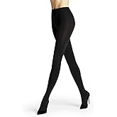 FALKE Women's Pure Matt 100 Denier Opaque Tights, Blue (Marine 6179), M