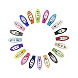 Frcolor 20pcs 2 Inch Grosgrain Ribbon Non Slip Hair Clips Wrapped Snap Barrettes for Baby Girls Toddlers Kids
