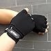 Crytech Workout Glove for Women Men, Breathable Anti-Slip Half Finger Sport Gloves Fingerless Training Gloves with Wrist Support for Fitness Gym Exercise Weight Lifting Cycling (X-Large, Black)thumb 1