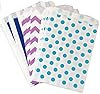 Outside the Box Papers Under the Sea Theme Treat Sacks 48 Pack 5.5. x 7.5 Blue, Lilac, White