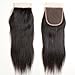 ZSF Hair Peruvian Straight Hair Top Closure Unprocessed Human Hair Lace Closure Bleached Knots (Free Part,10inch)
