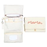 MODAKIDS Baby Bag Organizer, Portable Baby Stroller Mini Diaper Bag Handbag Travel Set with, Quilted with Stroller Straps (Mama)