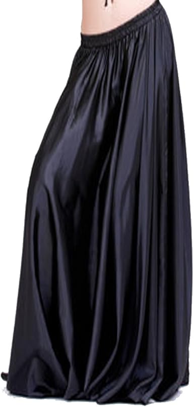 black silk long skirt