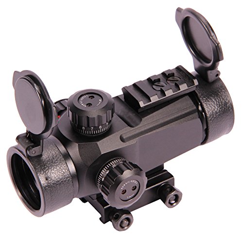Vokul Tactical Multi Optical Coated 1x35mm Red and Green Dot Scope Sight with Top Weaver Picatinny 7/8" Shotgun Gun Rifle Pistol Mount Battery & Lens Cleaning Cloth for Adjustable Brightness