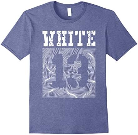 Mens Off White 13 T Shirt Large Heather Blue