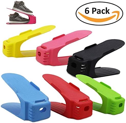 Gmnp sales Plastic Shoes Organizer (Multi) -6 Pieces (Colours May Vary) Today of The Day