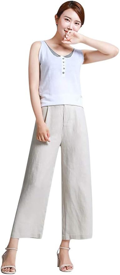 high waisted linen trousers
