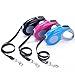 TrustyPaw Retractable Dog Leash - Adjust the Length with Greater Ease than any Other Leash - Top Quality Locking System and ABS Plastic - BONUS Poop Bag Dispenser with Bags Included