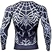 Spider Compression Shirt 3D Print T-Shirt Men Gym Tight Tops Black
