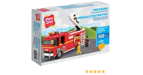 Fire Engine 522 Piece Building Blocks Set Building Sets Amazon Canada